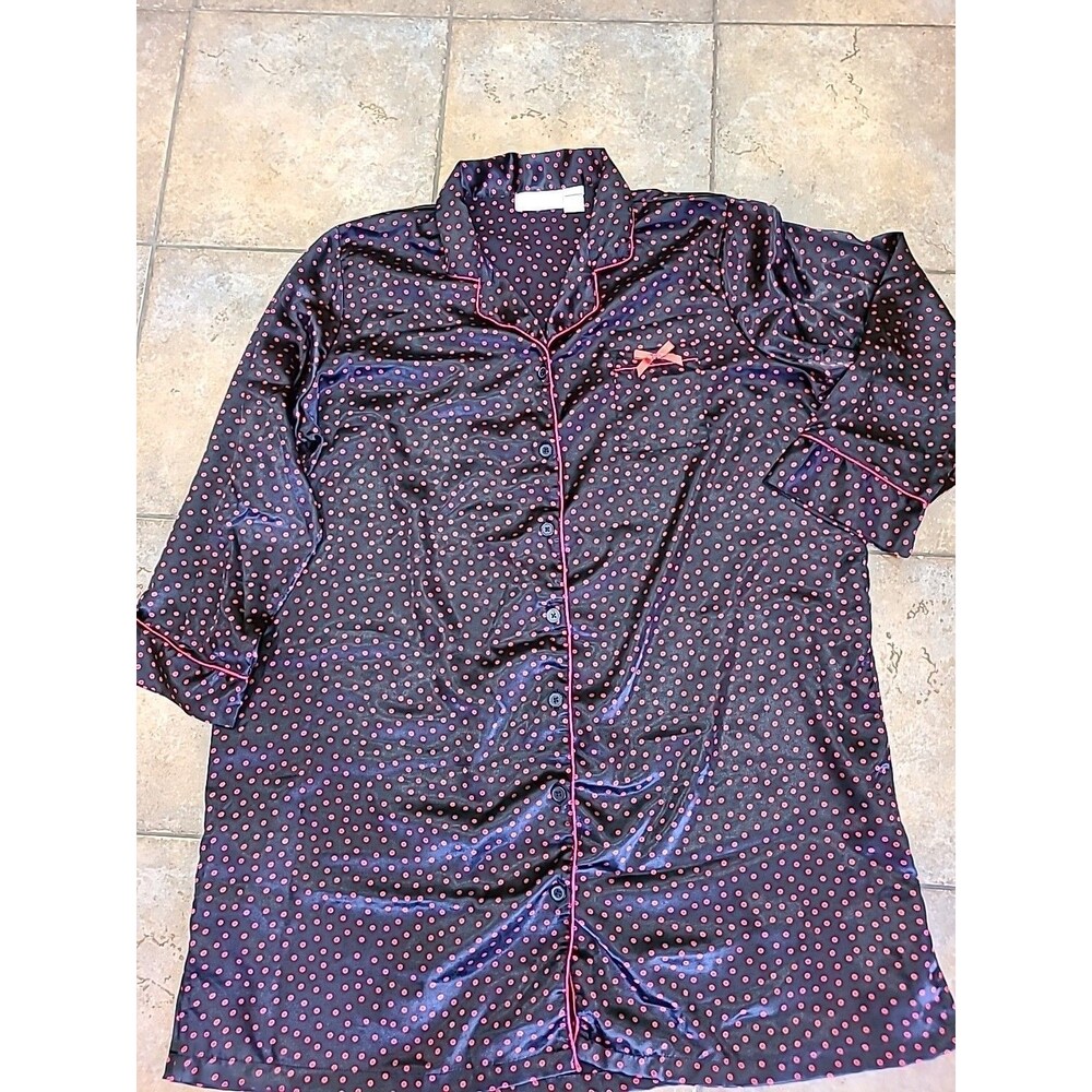 Amoureuse Nightshirt 1X Trim Satin Sleepwear Gown Lingerie